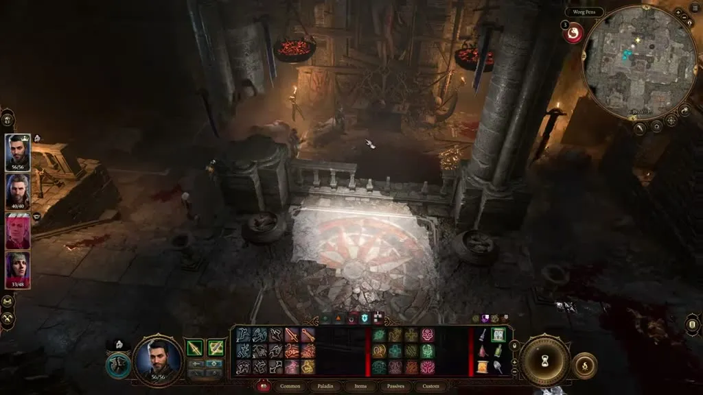 Fighting through the Goblin Camp's Worg Pens in Baldur's Gate 3, where you confront and knock out Minthara.